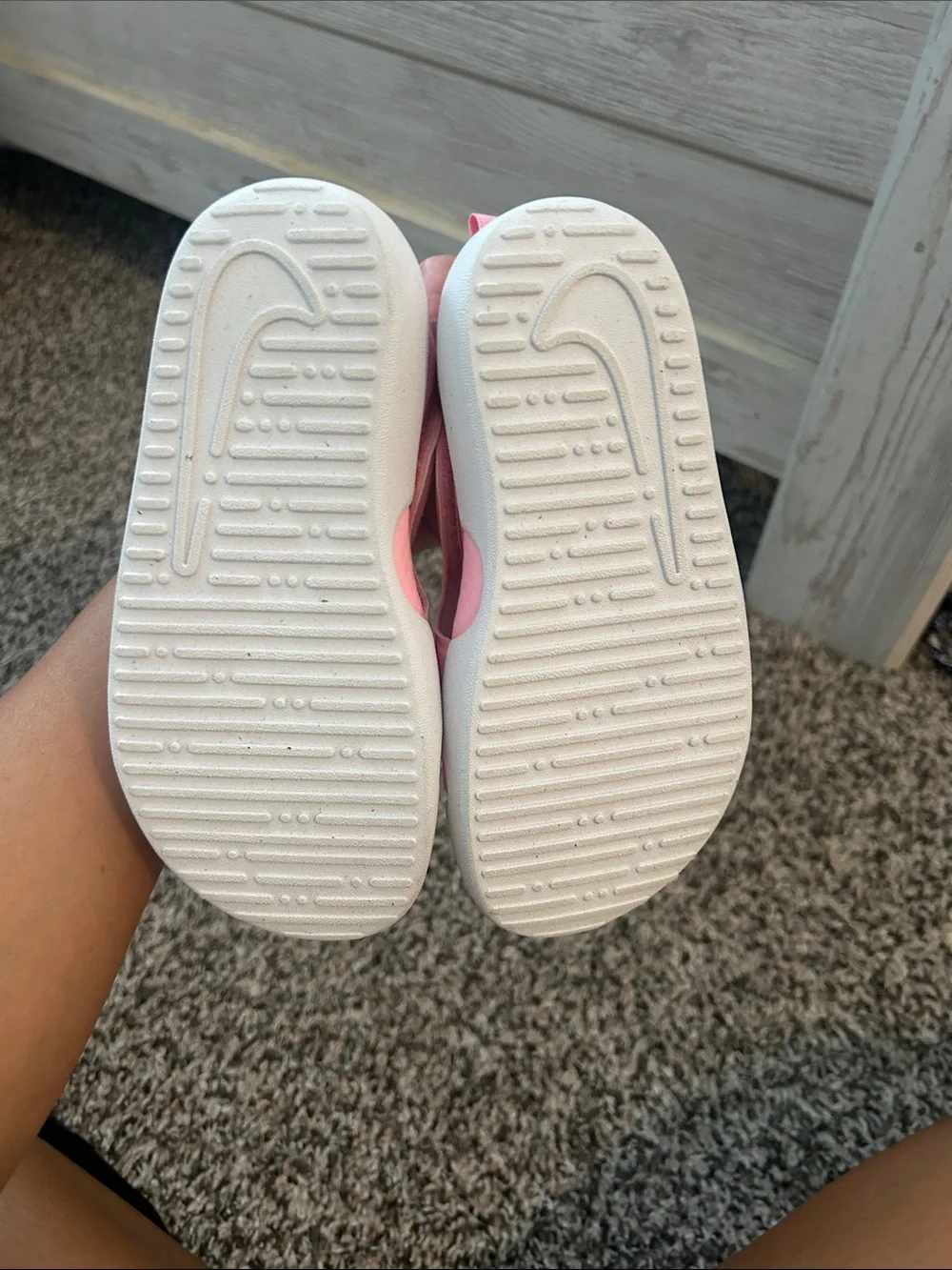 Nike Kids Pink Slip-On Water Shoes with White Sole